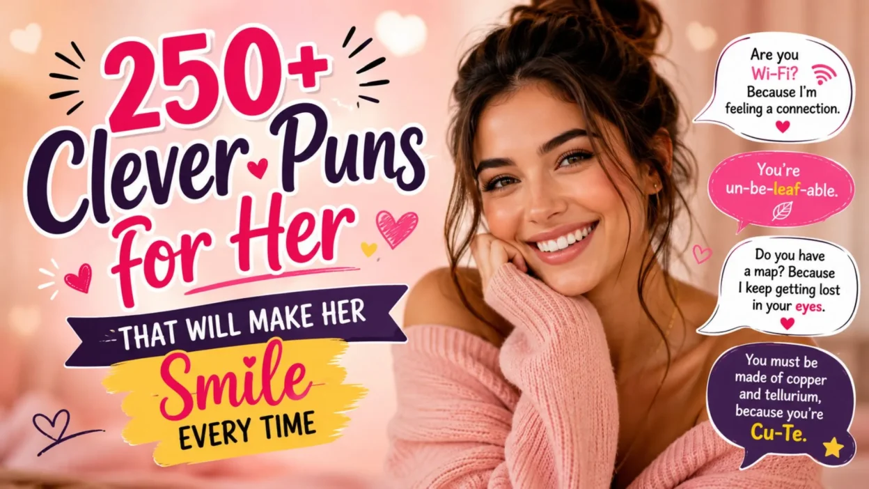 250+ Clever Puns for Her – Funny, Clean & Smart Wordplay