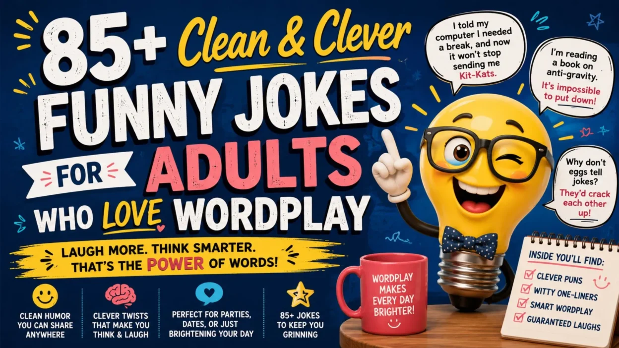 Clean & Clever Funny Jokes for Adults Who Love Wordplay.