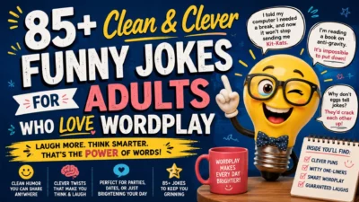 Clean & Clever Funny Jokes for Adults Who Love Wordplay.