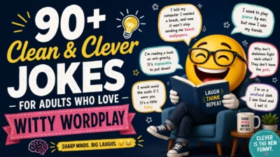 90+ Clean & Clever Jokes for Adults Who Love Witty Wordplay 🧠😂