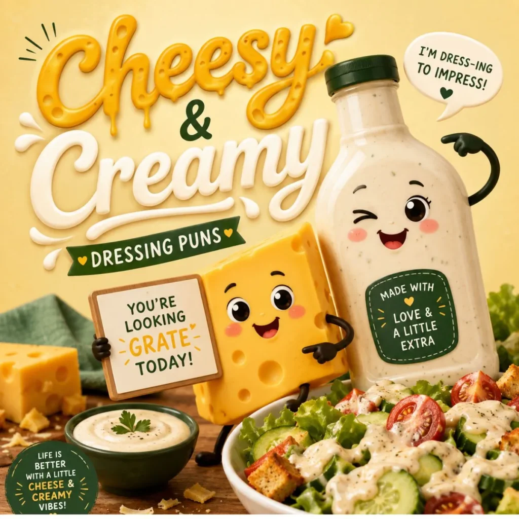 🧀 Cheesy & Creamy (Dressing Puns)