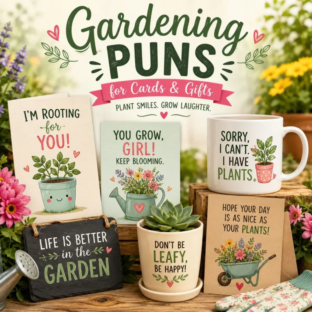 🌻 Gardening Puns for Cards & Gifts