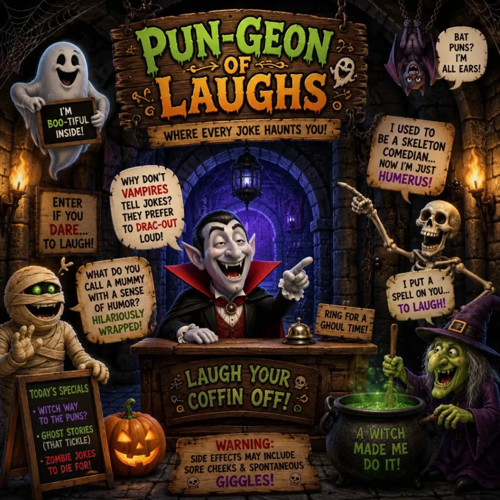 Haunted House Humor – Pun‑geon of Laughs