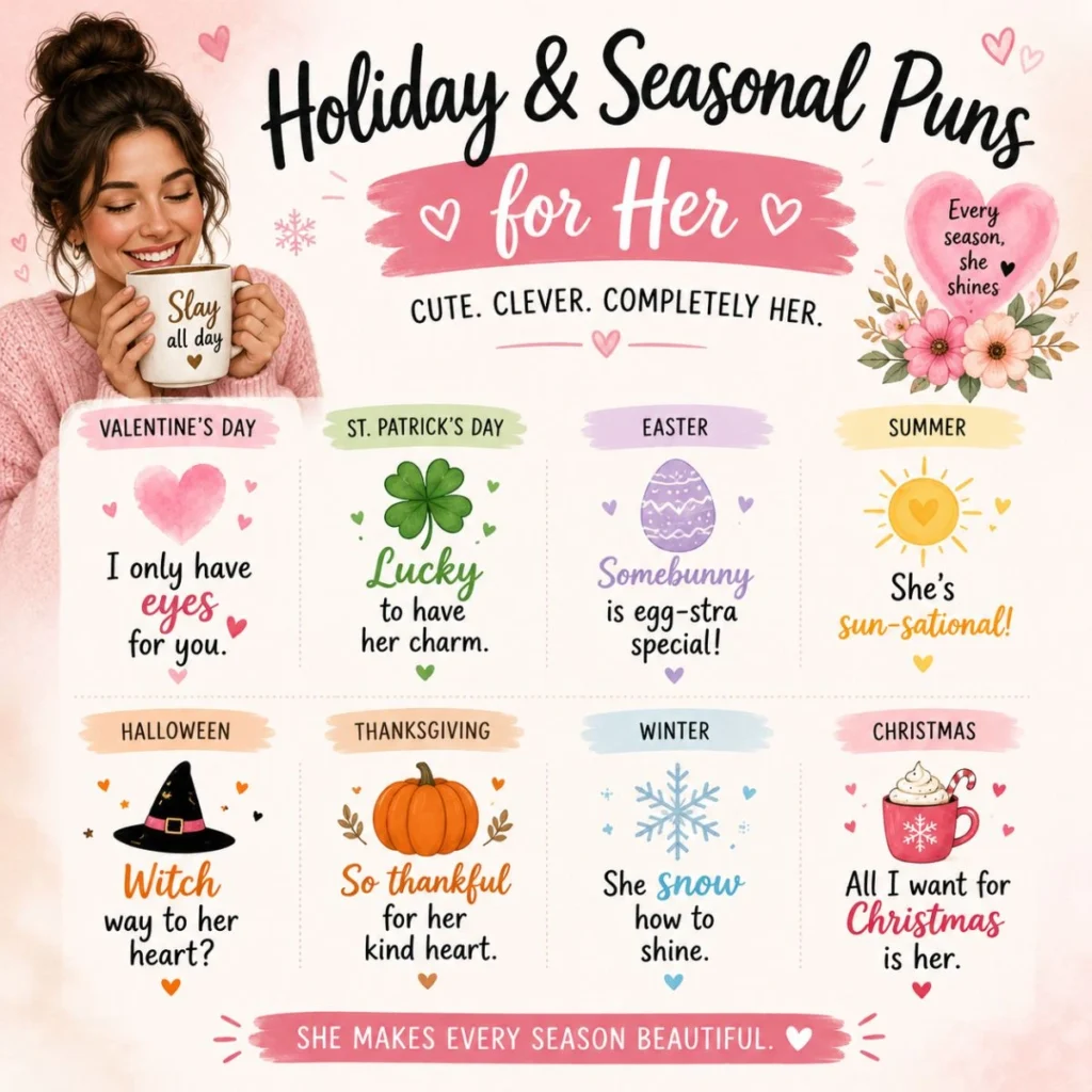Holiday & Seasonal Puns for Her