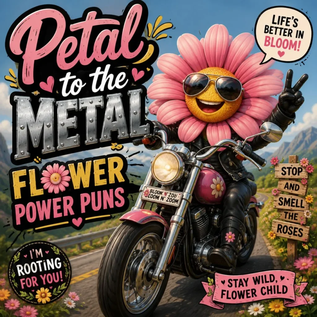 🌸 Petal to the Metal – Flower Power Puns