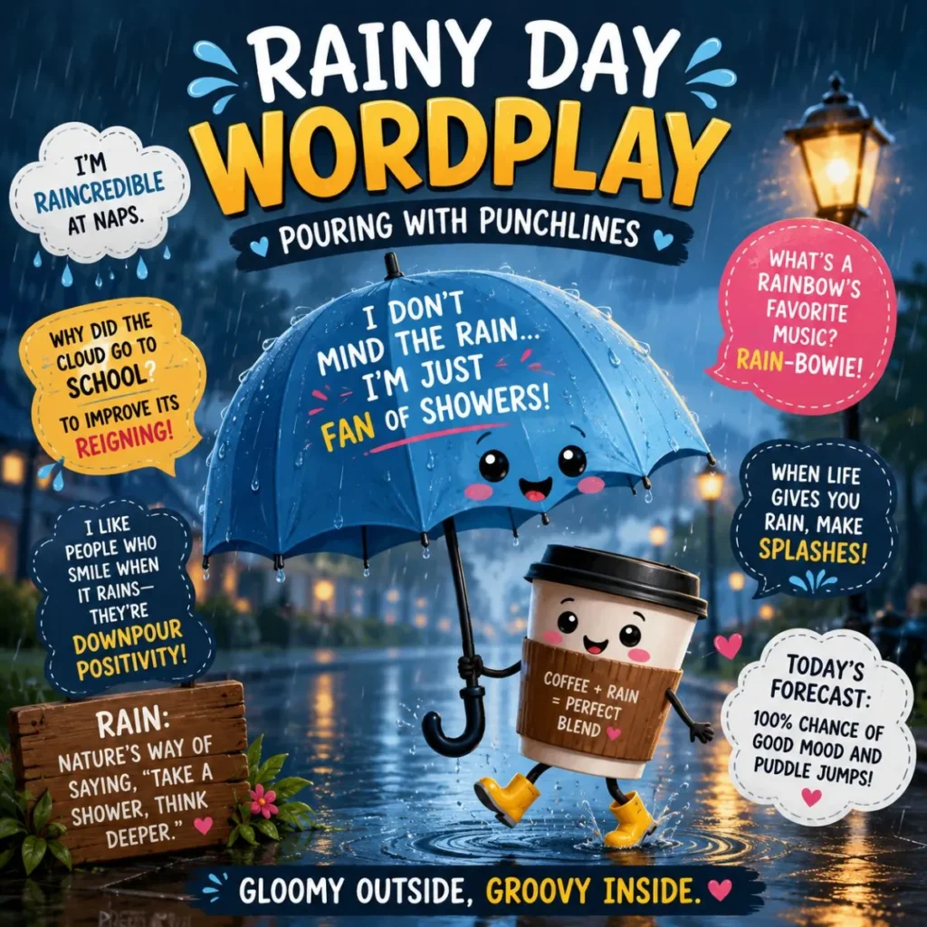 🌧️ Rainy Day Wordplay (Pouring with Punchlines)