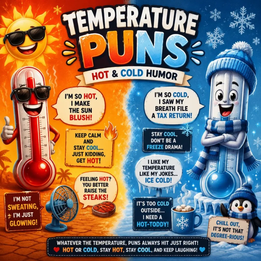 🌡️ Temperature Puns (Hot & Cold Humor)