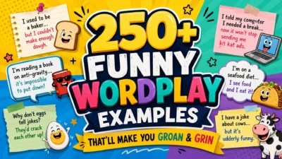 250 funny wordplay examples that'll make you groan grin.