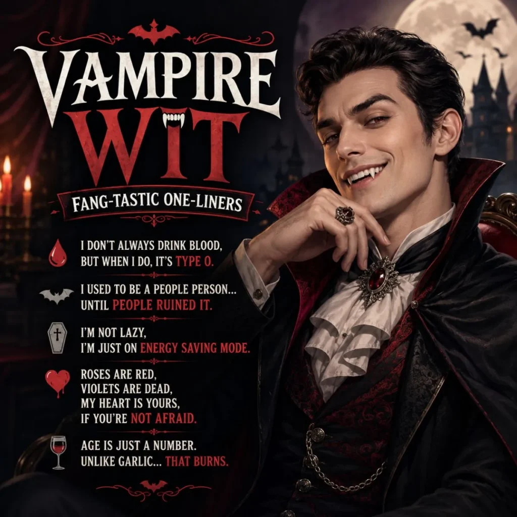 Vampire Wit – Fang‑tastic One‑Liners