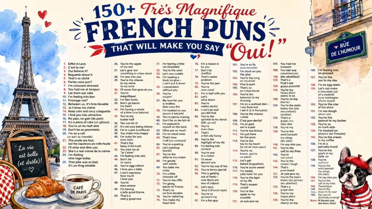 150+ Très Magnifique French Puns That Will Make You Say Oui!