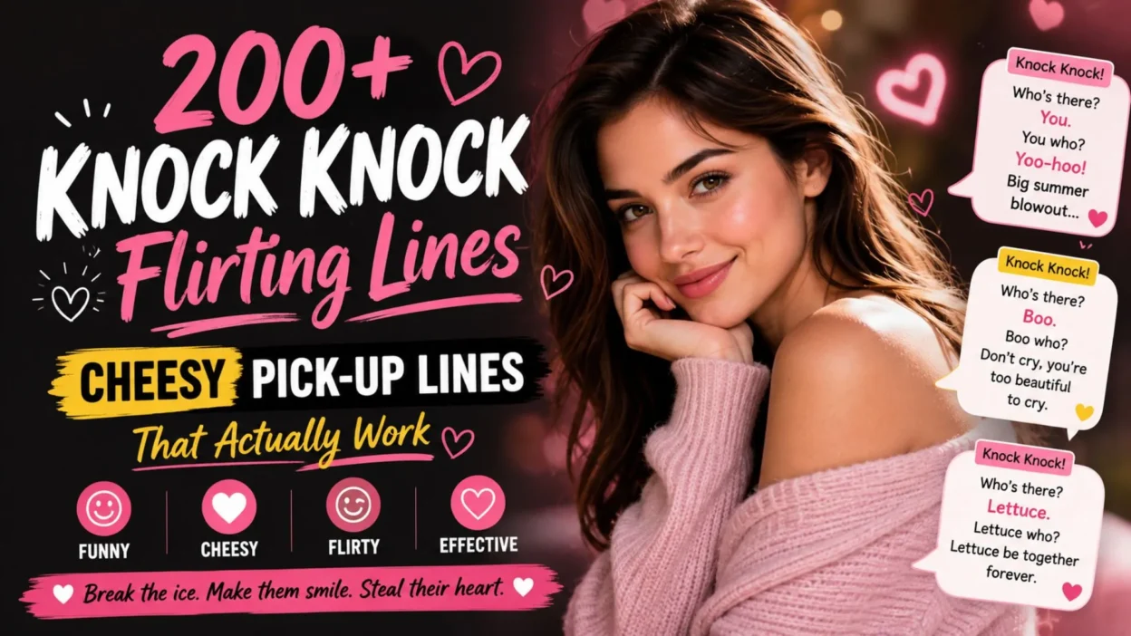 200+ Knock Knock Flirting Lines Cheesy Pick-Up Lines
