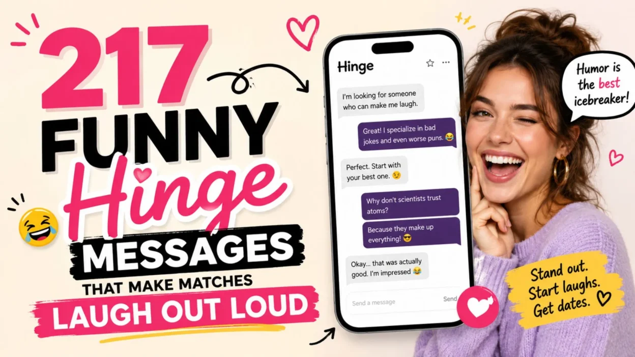 217 Funny Hinge Messages That Make Matches Laugh Out Loud