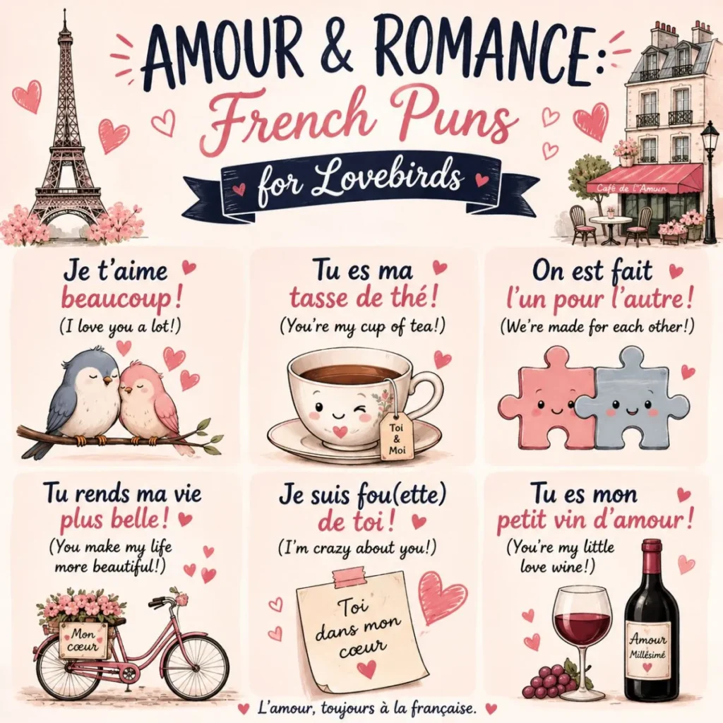 💕 Amour & Romance: French Puns for Lovebirds