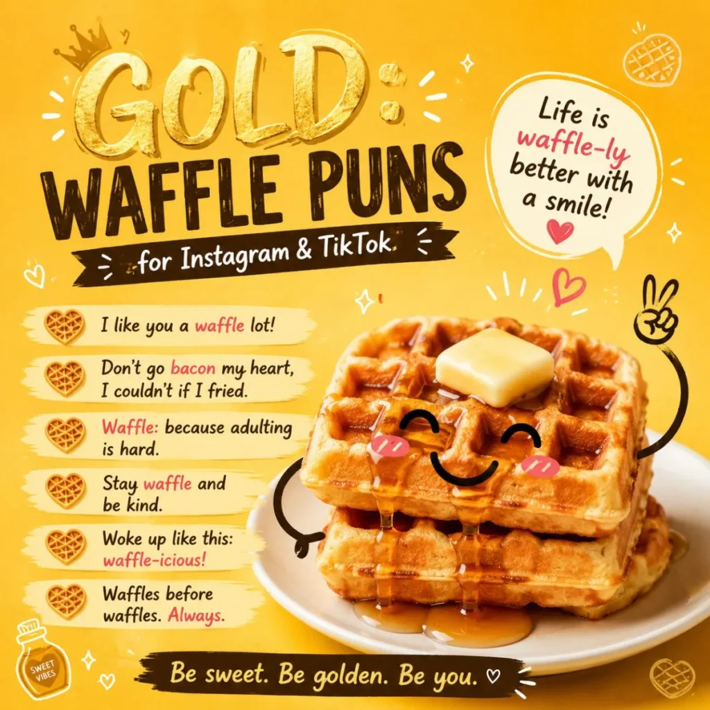đ¸ Caption Gold: Waffle Puns for Instagram & TikTok