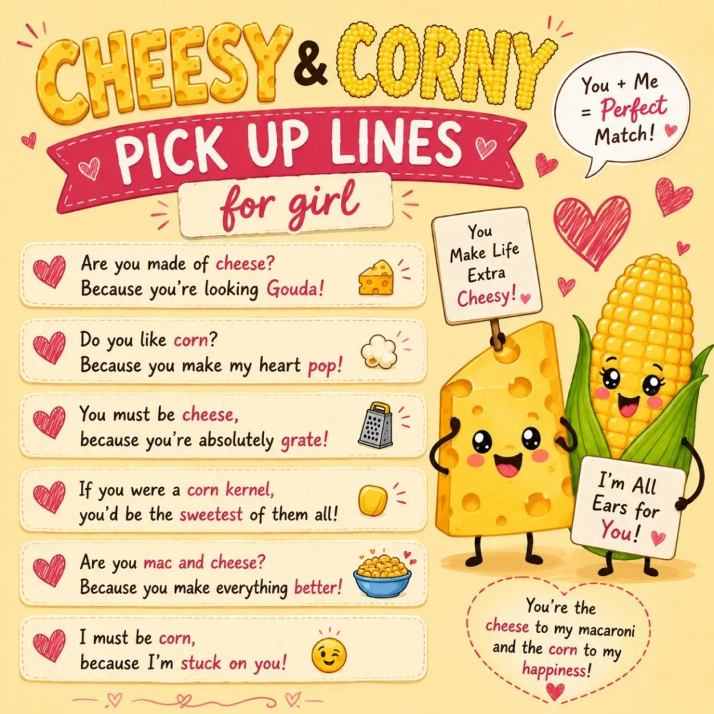 Cheesy & Corny Pick-Up Lines