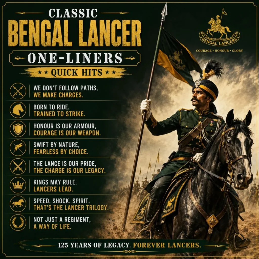 Classic Bengal Lancer One-Liners (Quick Hits)