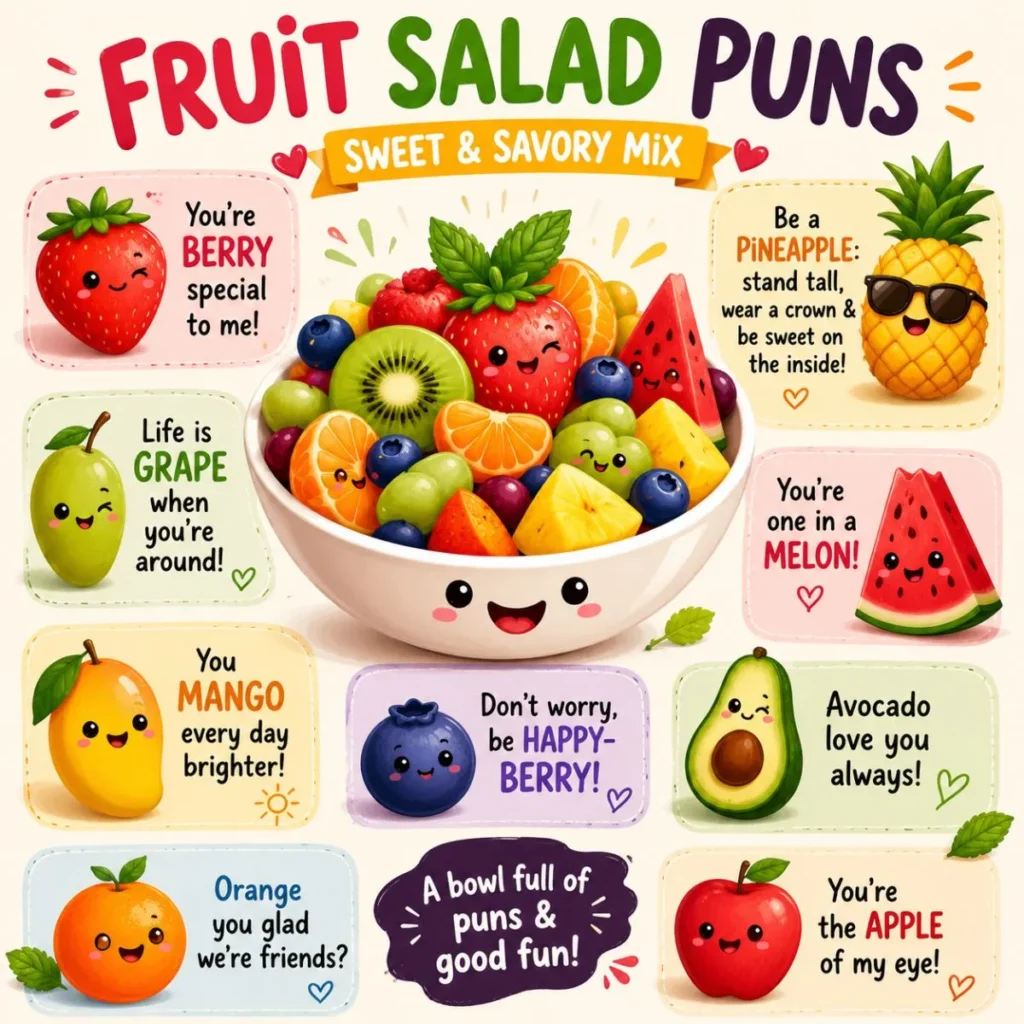 🍓 Fruit Salad Puns (Sweet & Savory Mix)