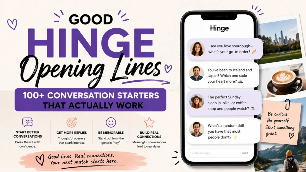Good Hinge Opening Lines 100 Conversation Starters That Actually Work