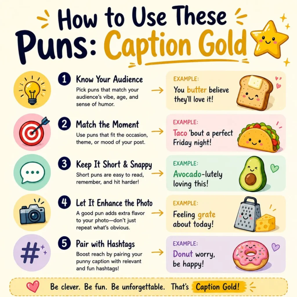 How to Use These Puns: Caption Gold 🌟