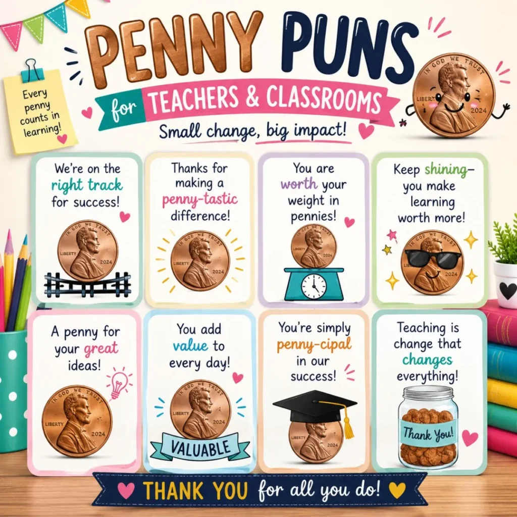 🧠 Penny Puns for Teachers & Classrooms
