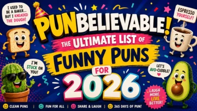 Unbelievable! The Ultimate List of Funny Puns for 2026 🎉