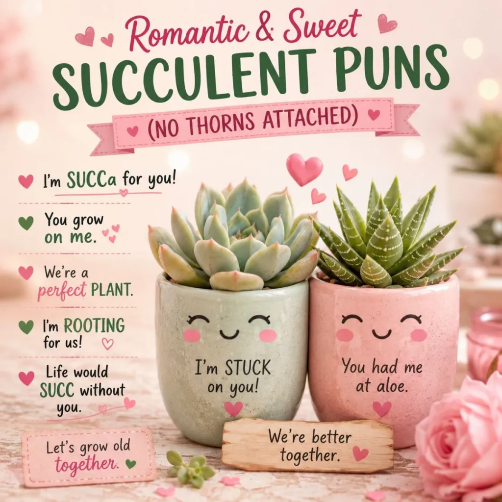 Romantic and Sweet Succulent Puns (No Thorns Attached)