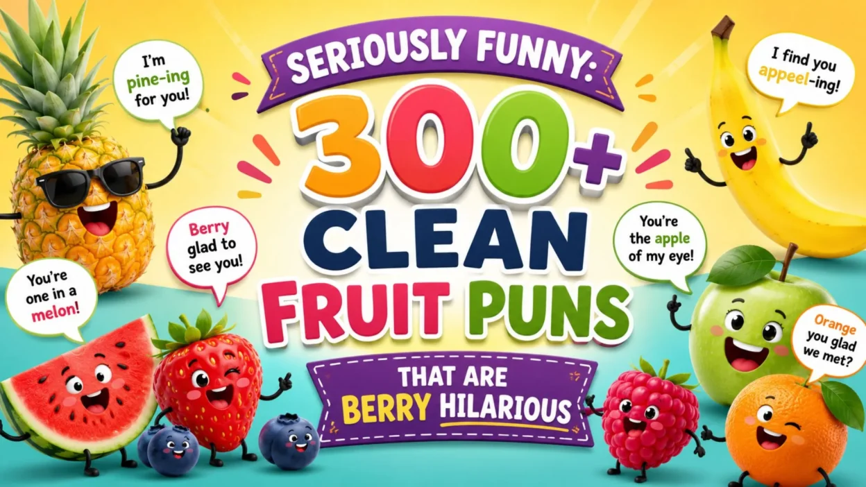Seriously funny 300 clean fruit puns that are berry Hilarious.